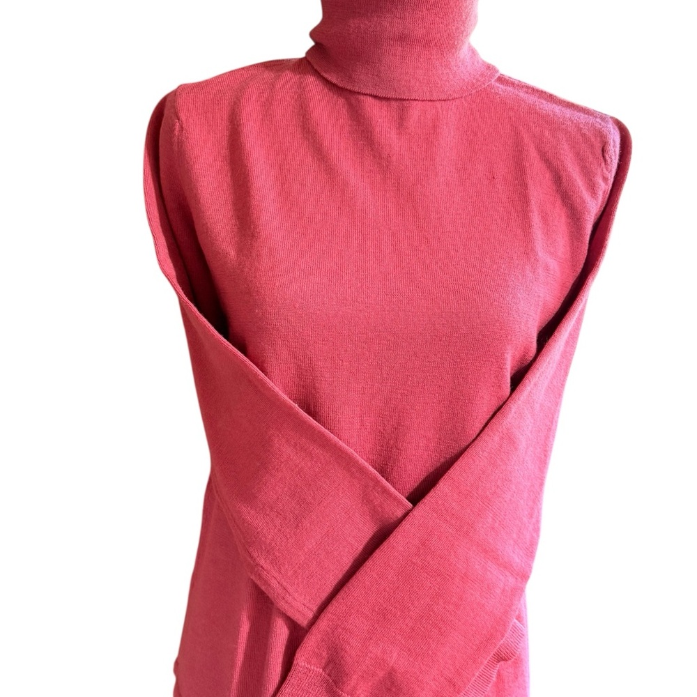Nordstrom Pink Ramie Cotton Turtleneck Sweater Size M